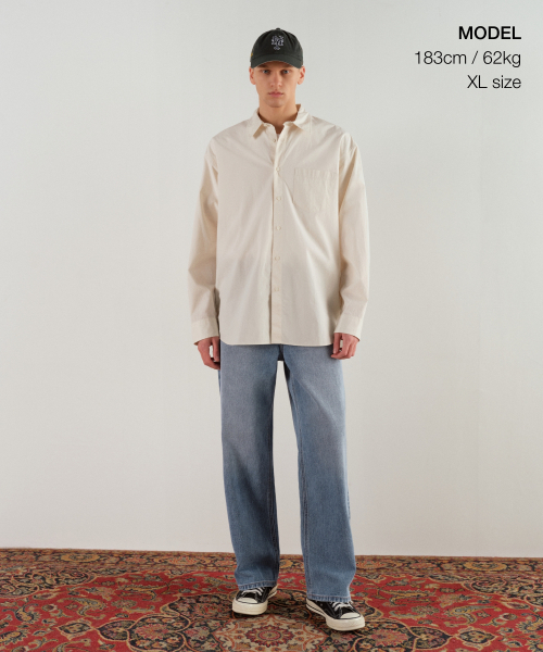 MUSINSA STANDARD（ムシンサスタンダード）の「リラックスドソフトポプリンシャツ[クリーム]（シャツ/ブラウス・メンズ・その他・XX-LARGE/SMALL/MEDIUM/LARGE/X-LARGE）」の2枚目の写真