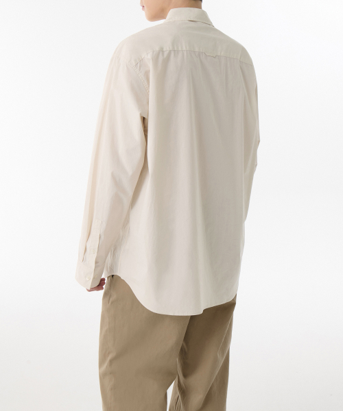 MUSINSA STANDARD（ムシンサスタンダード）の「リラックスドソフトポプリンシャツ[クリーム]（シャツ/ブラウス・メンズ・その他・XX-LARGE/SMALL/MEDIUM/LARGE/X-LARGE）」の4枚目の写真