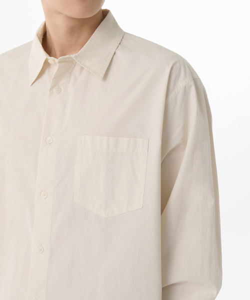 MUSINSA STANDARD（ムシンサスタンダード）の「リラックスドソフトポプリンシャツ[クリーム]（シャツ/ブラウス・メンズ・その他・XX-LARGE/SMALL/MEDIUM/LARGE/X-LARGE）」の6枚目の写真