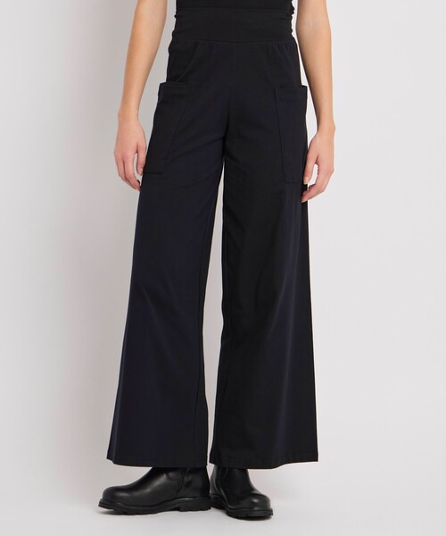 agnes b.（アニエスベー）の「コットン ジャージー ワイドパンツ "New Mathis"（その他パンツ・レディース・ブラック・3/2/1）」の3枚目の写真