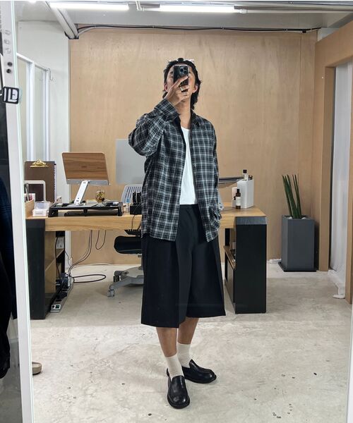 TRIP LE SENS(トリップ ル センス)の「ソフトアンドマイルドミニマルチェックシャツ_ブラック(シャツ/ブラウス・メンズ・その他・MEDIUM/LARGE/X-SMALL)」の7枚目の写真