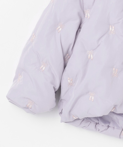 petit main（プティマイン）の「【リンク/洗える】刺しゅう中綿ジャケット（ブルゾン・キッズ・ライトピンク/アイボリー/ブルーグレー・110cm/120cm/130cm/90cm/100cm/80ｃｍ）」の20枚目の写真