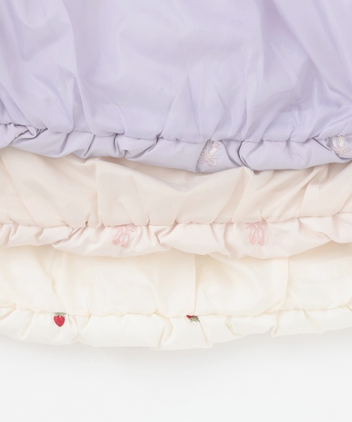 petit main（プティマイン）の「【リンク/洗える】刺しゅう中綿ジャケット（ブルゾン・キッズ・ライトピンク/アイボリー/ブルーグレー・110cm/120cm/130cm/90cm/100cm/80ｃｍ）」の22枚目の写真