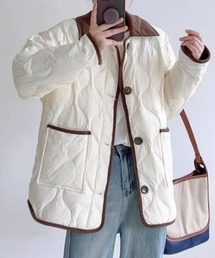 Forcement（フォースメント）の「ボア切り替えキルティングコート（ダウンジャケット/コート）」