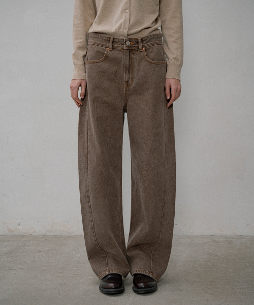 SIJN6087 Arco Curved Denim_Vintage brown