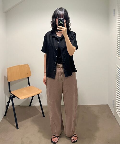 SIYAZU（シヤジュ）の「SIJN6087 アルコカーブドデニム_Vintage brown（デニムパンツ・レディース・ブラウン・LARGE/SMALL/MEDIUM）」の10枚目の写真