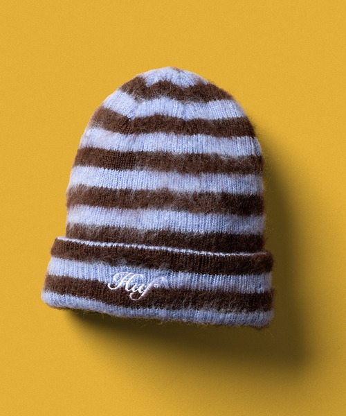 HUF（ハフ）の「THE CROWN SHAGGY BEANIE（ニットキャップ/ビーニー・メンズ・ブラック/ライトブルー・O/S）」の2枚目の写真