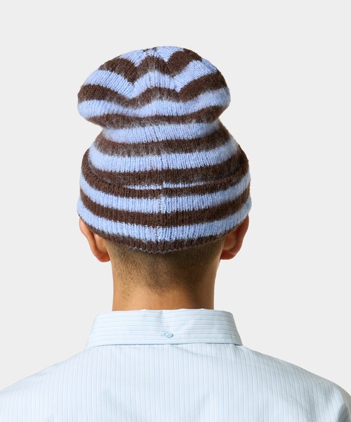 HUF（ハフ）の「THE CROWN SHAGGY BEANIE（ニットキャップ/ビーニー・メンズ・ブラック/ライトブルー・O/S）」の3枚目の写真