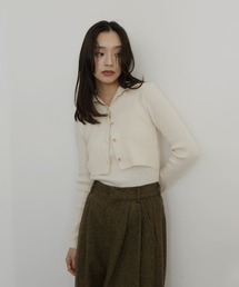 hellam（へラム）の「レイヤード風デザインニットプルオーバー（ニット/セーター）」