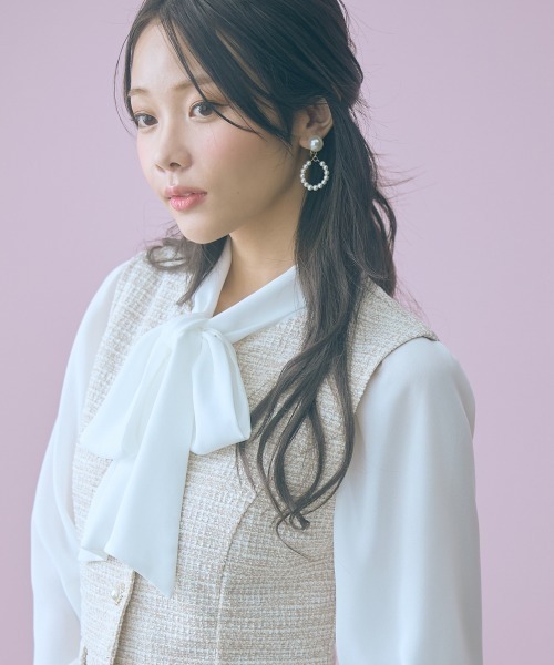 marun（マルン）の「＜大きいサイズ＞ツイード調ジレチュニック marun（その他トップス・レディース・ブラック/ベージュ・L/LL/3L/4L/5L）」の18枚目の写真