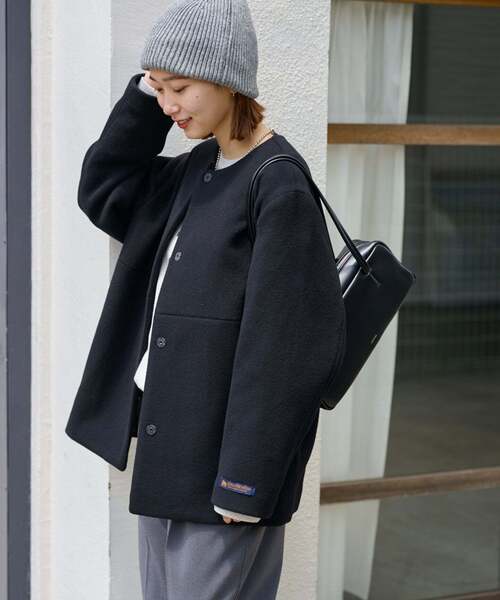 セール】《追加2》スーパーファインビーバークルーネックコート