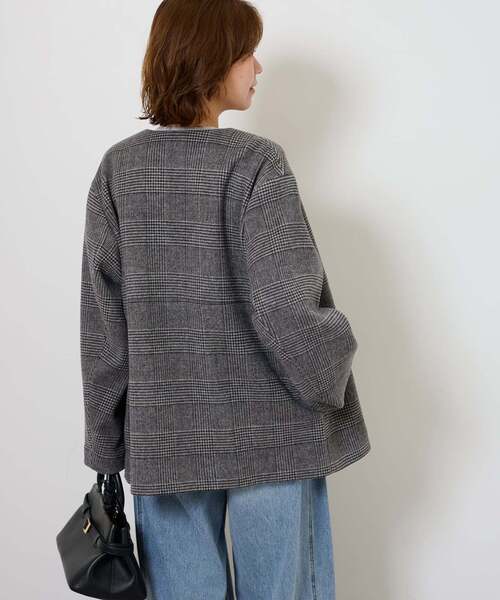 JOURNAL STANDARD relume（ジャーナルスタンダード　レリューム）の「《追加2》スーパーファインビーバークルーネックコート（その他アウター・レディース・ベージュ/ブラック/ブラック系その他/ブルー・36/38）」の15枚目の写真