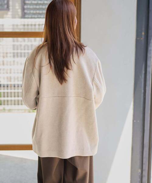 JOURNAL STANDARD relume（ジャーナルスタンダード　レリューム）の「《追加2》スーパーファインビーバークルーネックコート（その他アウター・レディース・ベージュ/ブラック/ブラック系その他/ブルー・36/38）」の21枚目の写真