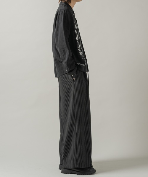 CASPER JOHN（キャスパージョン）の「Belted HAKAMA slacks/ベルテッド袴スラックス（スラックス・メンズ・ブラック系/ブラック・LARGE/MEDIUM/SMALL/X-SMALL）」の14枚目の写真