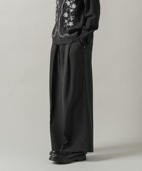 CASPER JOHN（キャスパージョン）の「Belted HAKAMA slacks/ベルテッド袴スラックス（スラックス・メンズ・ブラック系/ブラック・LARGE/MEDIUM/SMALL/X-SMALL）」の12枚目の写真