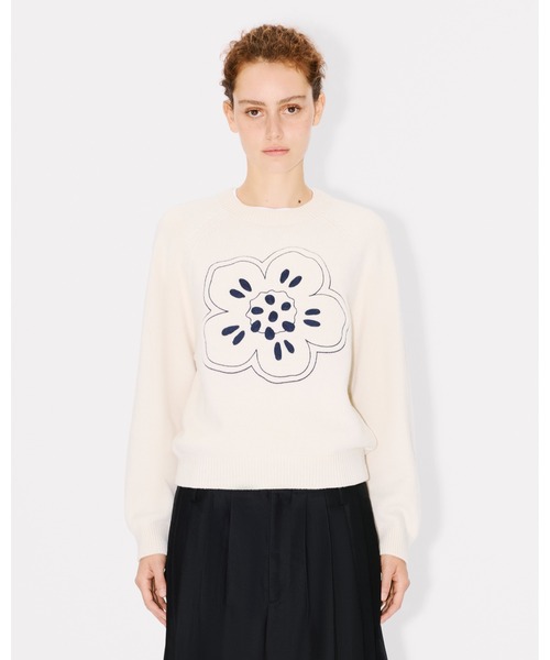 KENZO（ケンゾー）の「'Boke Flower' エンブロイダリー ウール ジャンパー（その他トップス・レディース・ホワイト系その他・SMALL/MEDIUM/X-SMALL）」の3枚目の写真