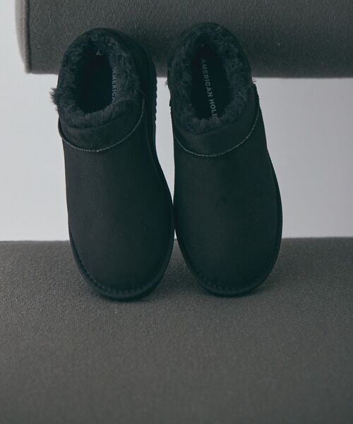 AMERICAN HOLIC(アメリカンホリック)の「【整履き】ムートンブーツ(ブーツ・レディース・ブラック/キャメル・M/S/L)」の2枚目の写真