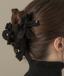 muku（ムク）の「【木村なつみ×Mukuコラボアイテムが登場！！】HAIR CLIP/SUEDE RIBBON（バレッタ/ヘアクリップ）」