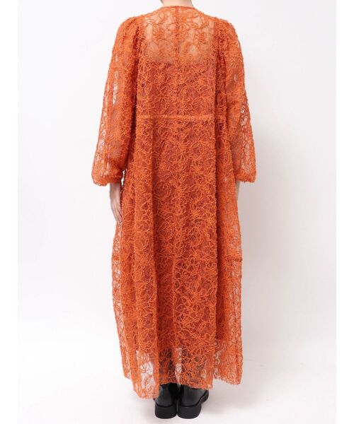 Ungrid（アングリッド）の「起毛レースワンピース（ワンピース・レディース・オレンジ/オフホワイト/ブラック・FREE）」の8枚目の写真