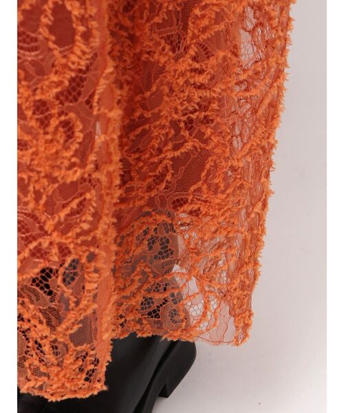 Ungrid（アングリッド）の「起毛レースワンピース（ワンピース・レディース・オレンジ/オフホワイト/ブラック・FREE）」の11枚目の写真