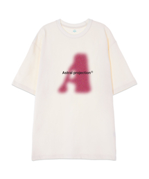 [オーバーサイズ]ビッグA 13番手コットンラウンドネック半袖Tシャツ_アイボリー