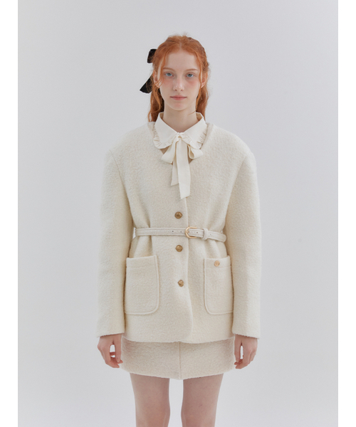 ANOETIC(アノエティック)の「DAY A-LINE WOOL SKIRT_IVORY(スカート・レディース・アイボリー・MEDIUM/SMALL)」の3枚目の写真