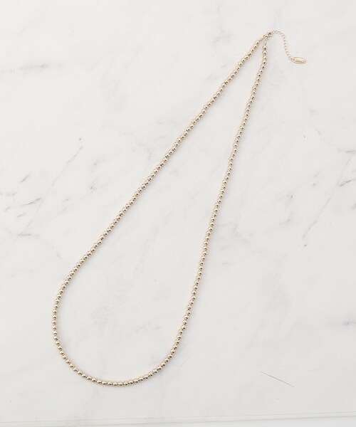 SHOO・LA・RUE（シューラルー）の「ボールチェーンネックレス（ネックレス・レディース・シルバー/ブラック/ゴールド・00）」の3枚目の写真