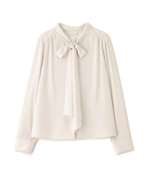 NATURAL BEAUTY BASIC（ナチュラルビューティーベーシック）の「◇2wayリボンボウブラウス（シャツ/ブラウス・レディース・イエロー/ブルー/オフホワイト・SMALL/MEDIUM）」の14枚目の写真