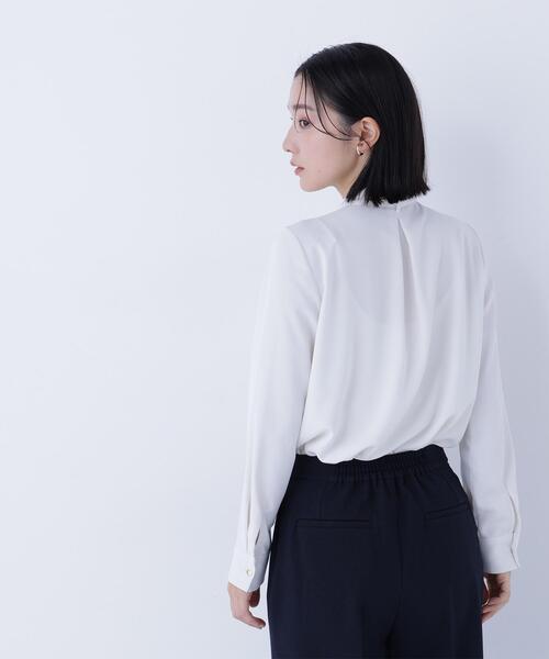 NATURAL BEAUTY BASIC（ナチュラルビューティーベーシック）の「◇2wayリボンボウブラウス（シャツ/ブラウス・レディース・イエロー/ブルー/オフホワイト・SMALL/MEDIUM）」の16枚目の写真