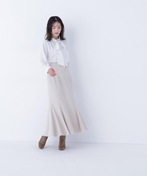 NATURAL BEAUTY BASIC（ナチュラルビューティーベーシック）の「◇2wayリボンボウブラウス（シャツ/ブラウス・レディース・イエロー/ブルー/オフホワイト・SMALL/MEDIUM）」の21枚目の写真