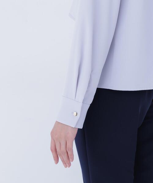NATURAL BEAUTY BASIC（ナチュラルビューティーベーシック）の「◇2wayリボンボウブラウス（シャツ/ブラウス・レディース・イエロー/ブルー/オフホワイト・SMALL/MEDIUM）」の12枚目の写真