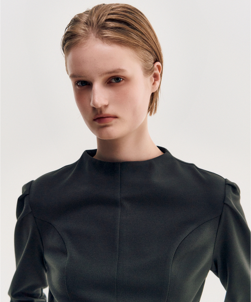 KIMZISU(キムジス)の「Drape Layered Mini Dress _ GREY(ワンピース・レディース・グレー系・SMALL/MEDIUM)」の5枚目の写真