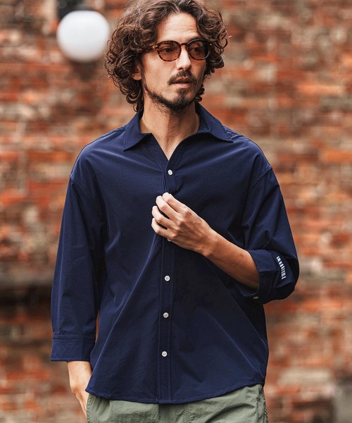 felkod（フィルコッド）の「ms6344-Cool Touch Tuck Shirts 七分袖シャツ(F26S110)（シャツ/ブラウス・メンズ・ホワイト/ネイビー・S/M/L）」の10枚目の写真