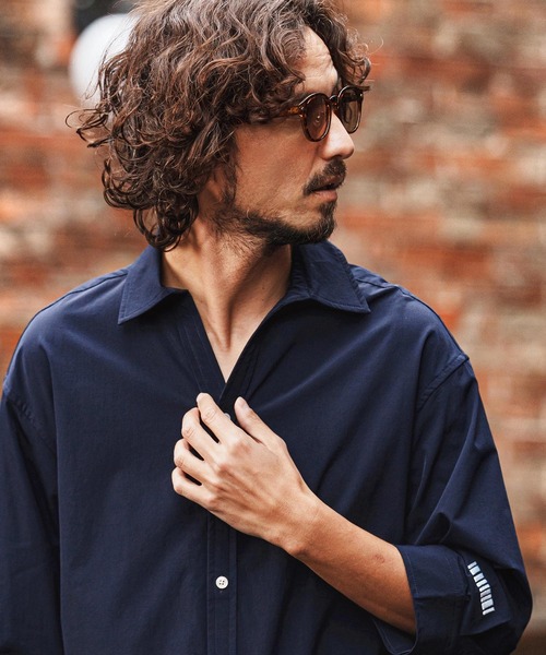 felkod（フィルコッド）の「ms6344-Cool Touch Tuck Shirts 七分袖シャツ(F26S110)（シャツ/ブラウス・メンズ・ホワイト/ネイビー・S/M/L）」の11枚目の写真