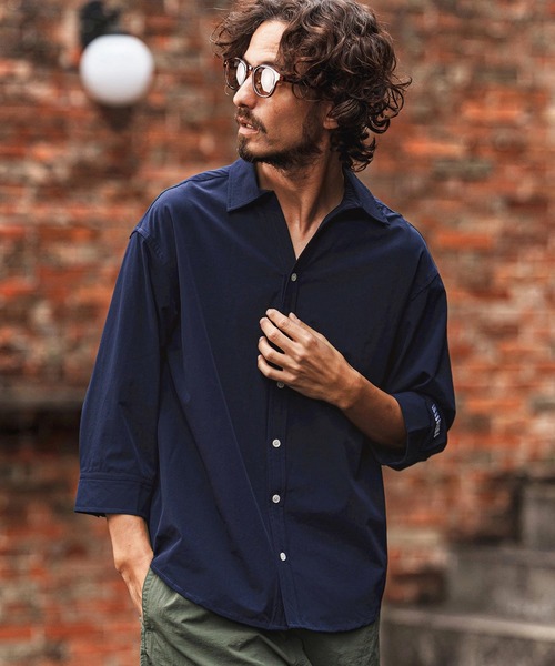 felkod（フィルコッド）の「ms6344-Cool Touch Tuck Shirts 七分袖シャツ(F26S110)（シャツ/ブラウス・メンズ・ホワイト/ネイビー・S/M/L）」の12枚目の写真