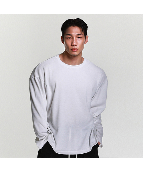RVD(アールブイディー)の「ワッフルオーバーサイズロングスリーブ(オフホワイト)(Tシャツ/カットソー・メンズ・その他・LARGE/X-LARGE/2XL)」の1枚目の写真