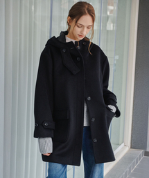 MALOUPE（マロップ）の「6509 カシミヤハーフコート (ブラック)（チェスターコート）」