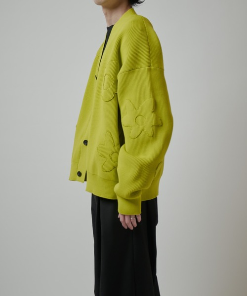 Lui's(ルイス)の「フラワーモチーフカーディガン(カーディガン/ボレロ・メンズ・ブラック/ライム/ネイビー・FREE)」の20枚目の写真