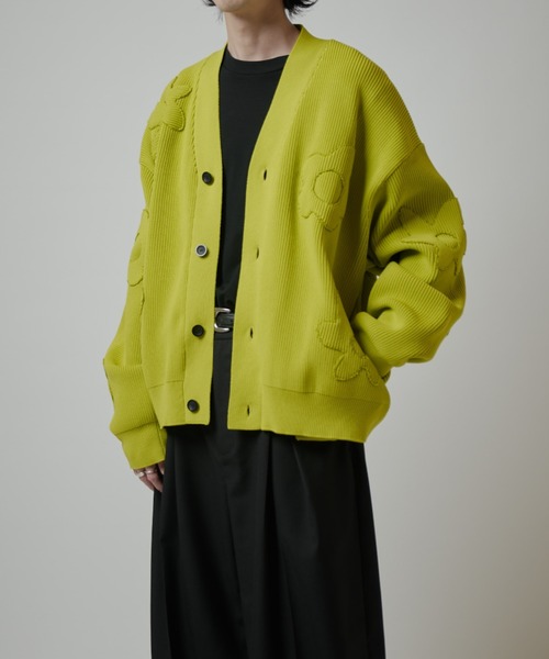 Lui's(ルイス)の「フラワーモチーフカーディガン(カーディガン/ボレロ・メンズ・ブラック/ライム/ネイビー・FREE)」の19枚目の写真