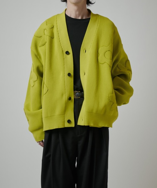 Lui's(ルイス)の「フラワーモチーフカーディガン(カーディガン/ボレロ・メンズ・ブラック/ライム/ネイビー・FREE)」の17枚目の写真