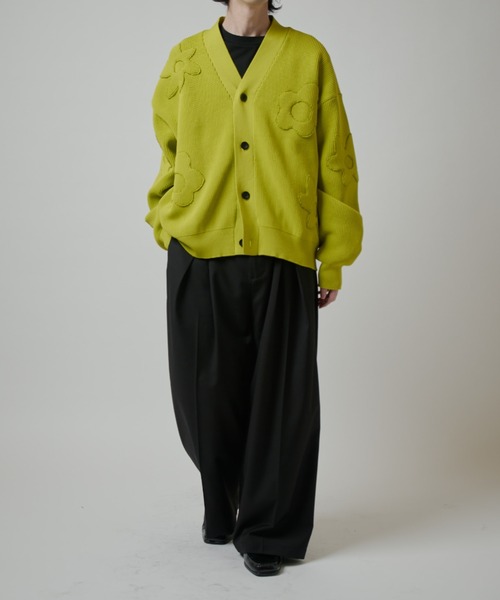 Lui's(ルイス)の「フラワーモチーフカーディガン(カーディガン/ボレロ・メンズ・ブラック/ライム/ネイビー・FREE)」の22枚目の写真
