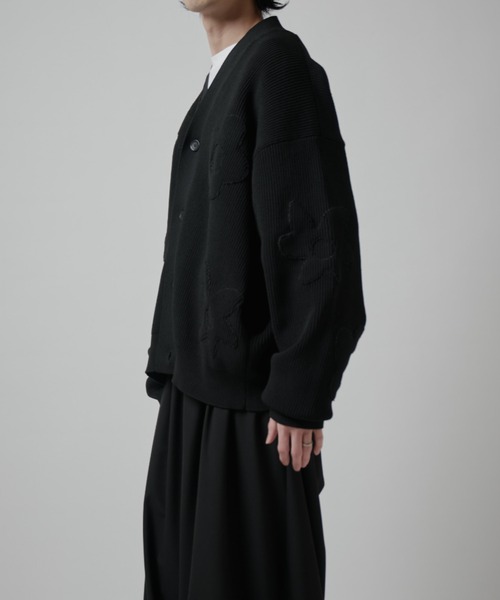 Lui's(ルイス)の「フラワーモチーフカーディガン(カーディガン/ボレロ・メンズ・ブラック/ライム/ネイビー・FREE)」の13枚目の写真