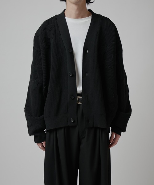 Lui's(ルイス)の「フラワーモチーフカーディガン(カーディガン/ボレロ・メンズ・ブラック/ライム/ネイビー・FREE)」の10枚目の写真