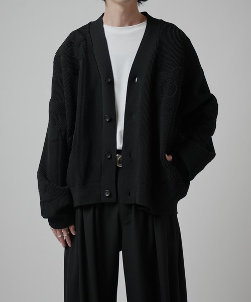 Lui's(ルイス)の「フラワーモチーフカーディガン(カーディガン/ボレロ・メンズ・ブラック/ライム/ネイビー・FREE)」の11枚目の写真