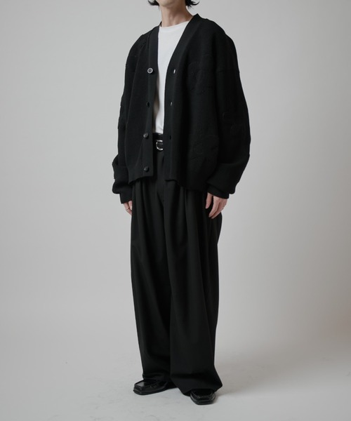 Lui's(ルイス)の「フラワーモチーフカーディガン(カーディガン/ボレロ・メンズ・ブラック/ライム/ネイビー・FREE)」の16枚目の写真