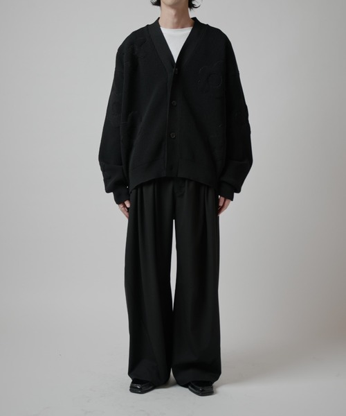 Lui's(ルイス)の「フラワーモチーフカーディガン(カーディガン/ボレロ・メンズ・ブラック/ライム/ネイビー・FREE)」の15枚目の写真