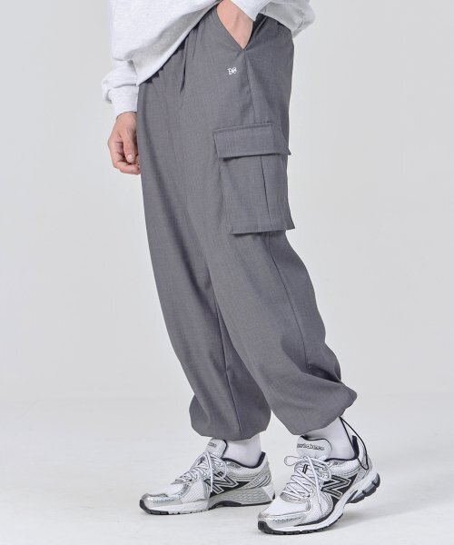 DYSFUNCT(ディスファンクト)の「Clock Wide String Cargo Jogger Slacks Pants (GRAY)(スウェットパンツ・レディース・その他・LARGE/MEDIUM/SMALL)」の1枚目の写真
