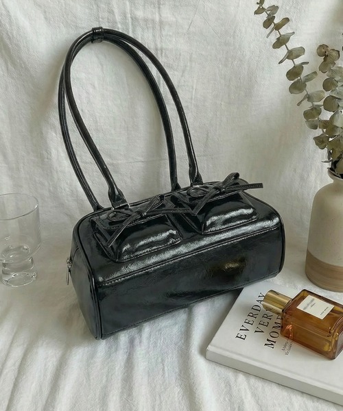 cammie(キャミー)の「リボンポケットバック(ハンドバッグ・レディース・レッド/アイボリー/ブラック/シルバー・F)」の12枚目の写真