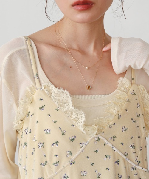 Bab（バブ）の「ニュアンスハートレイヤードネックレス（ネックレス・レディース・シルバー/ゴールド・ONESIZE）」の6枚目の写真