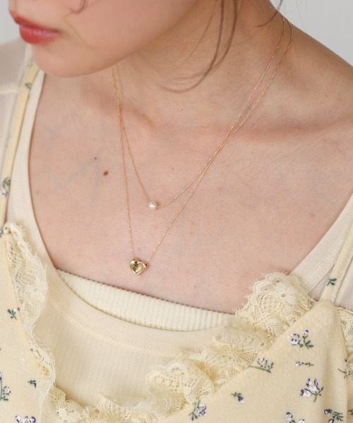 Bab（バブ）の「ニュアンスハートレイヤードネックレス（ネックレス・レディース・シルバー/ゴールド・ONESIZE）」の9枚目の写真